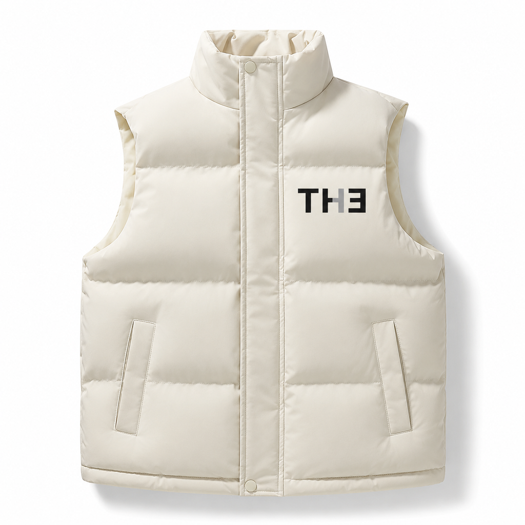 TH313 DESIGN Thickened Cotton Vest – Warm Winter Zip-Up Waistcoat