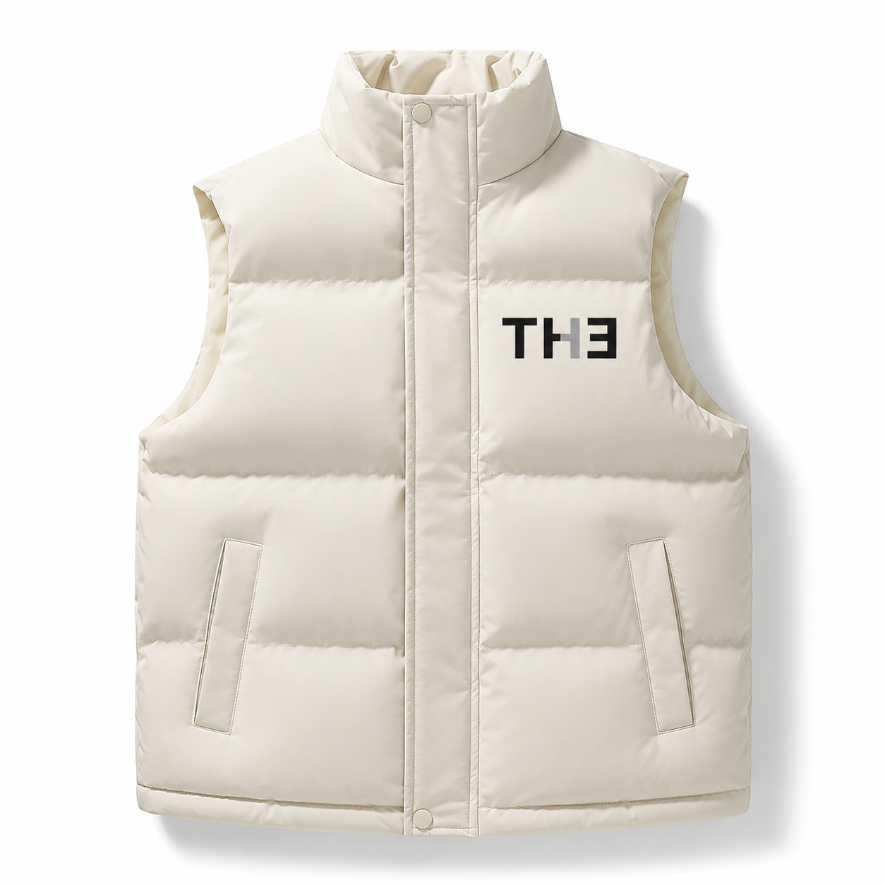 TH313 DESIGN Thickened Cotton Vest – Warm Winter Zip-Up Waistcoat