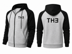 TH313 DESIGN Casual Contrast Zip Street Hoodie