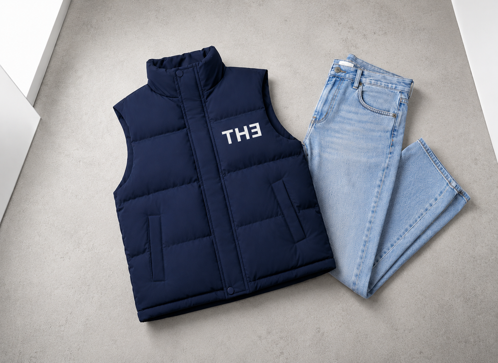 TH313 DESIGN Thickened Cotton Vest – Warm Winter Zip-Up Waistcoat
