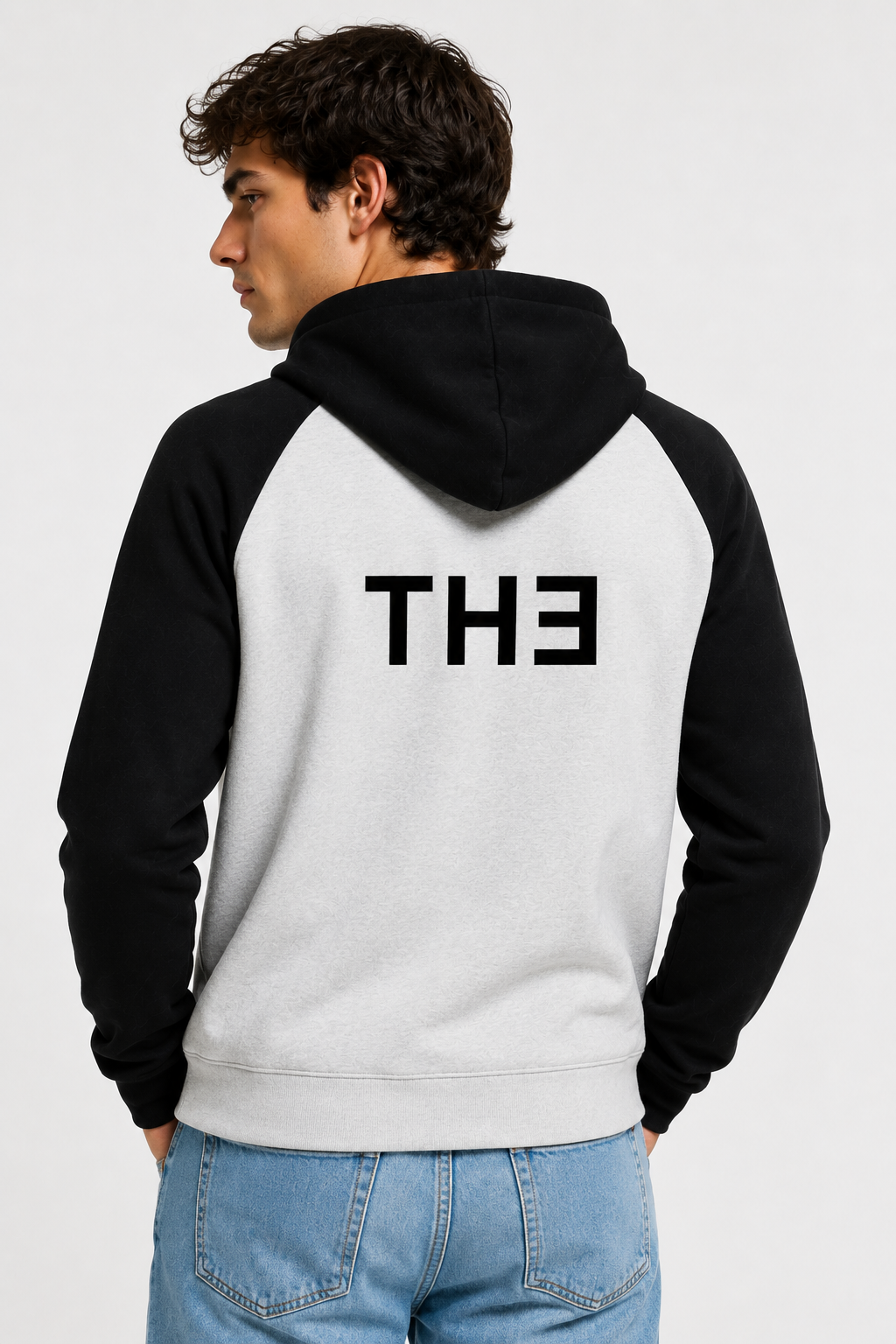 TH313 DESIGN Casual Contrast Zip Street Hoodie